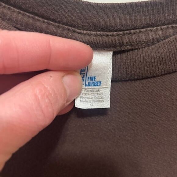 Bruce Springsteen T-Shirt Tee Rosalita 1972 Brown Yellow Lyric Men's size XL - Picture 4 of 7